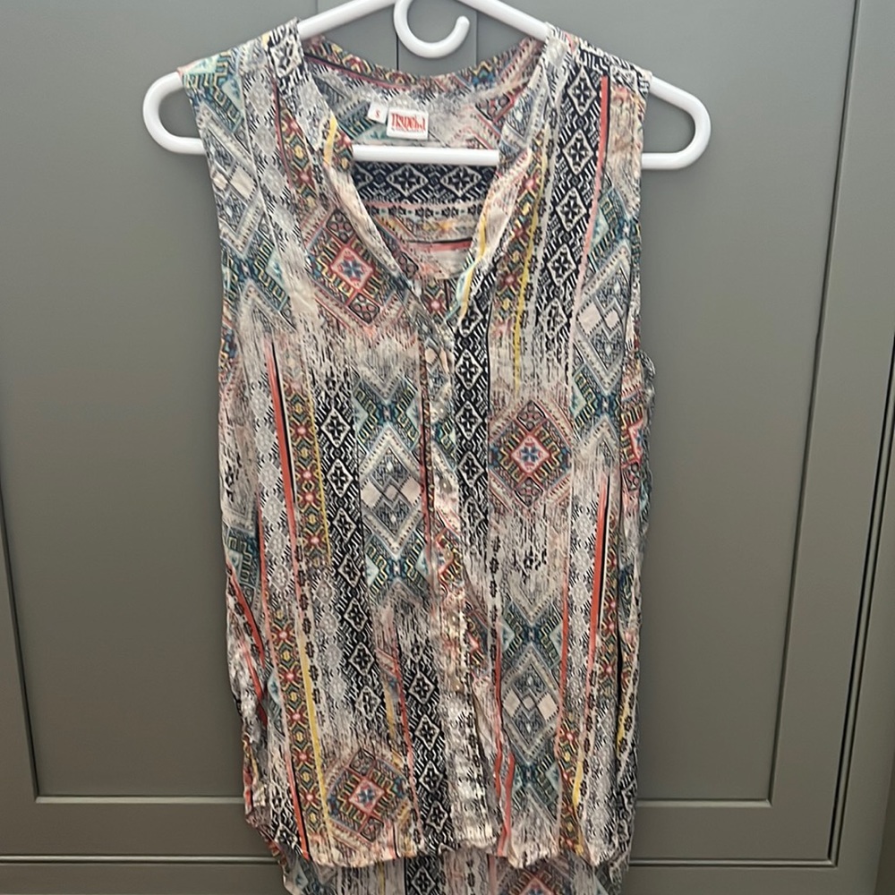 Silk sleeveless top